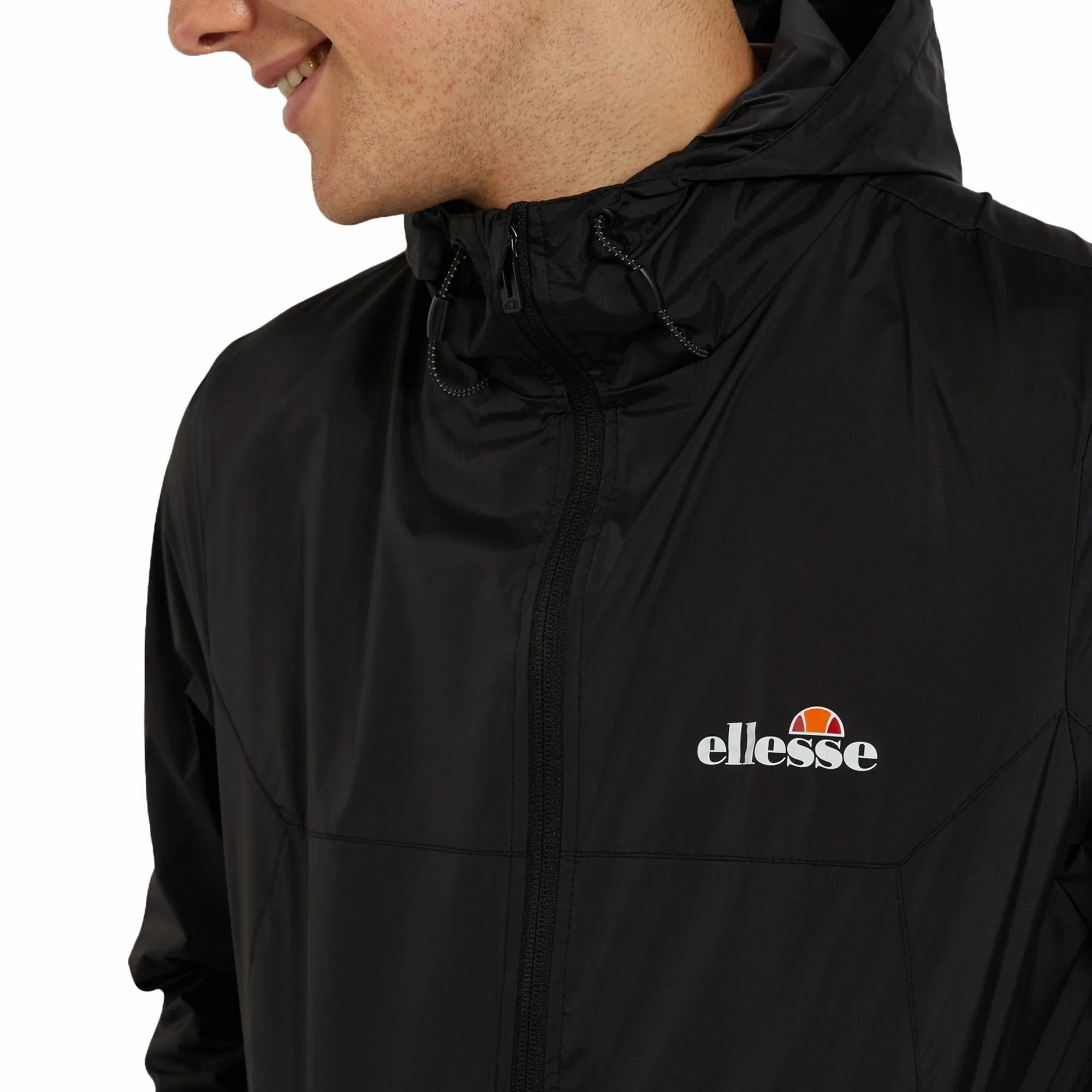 Ellesse Mens Cesanet Hooded Windbreaker Jacket Black