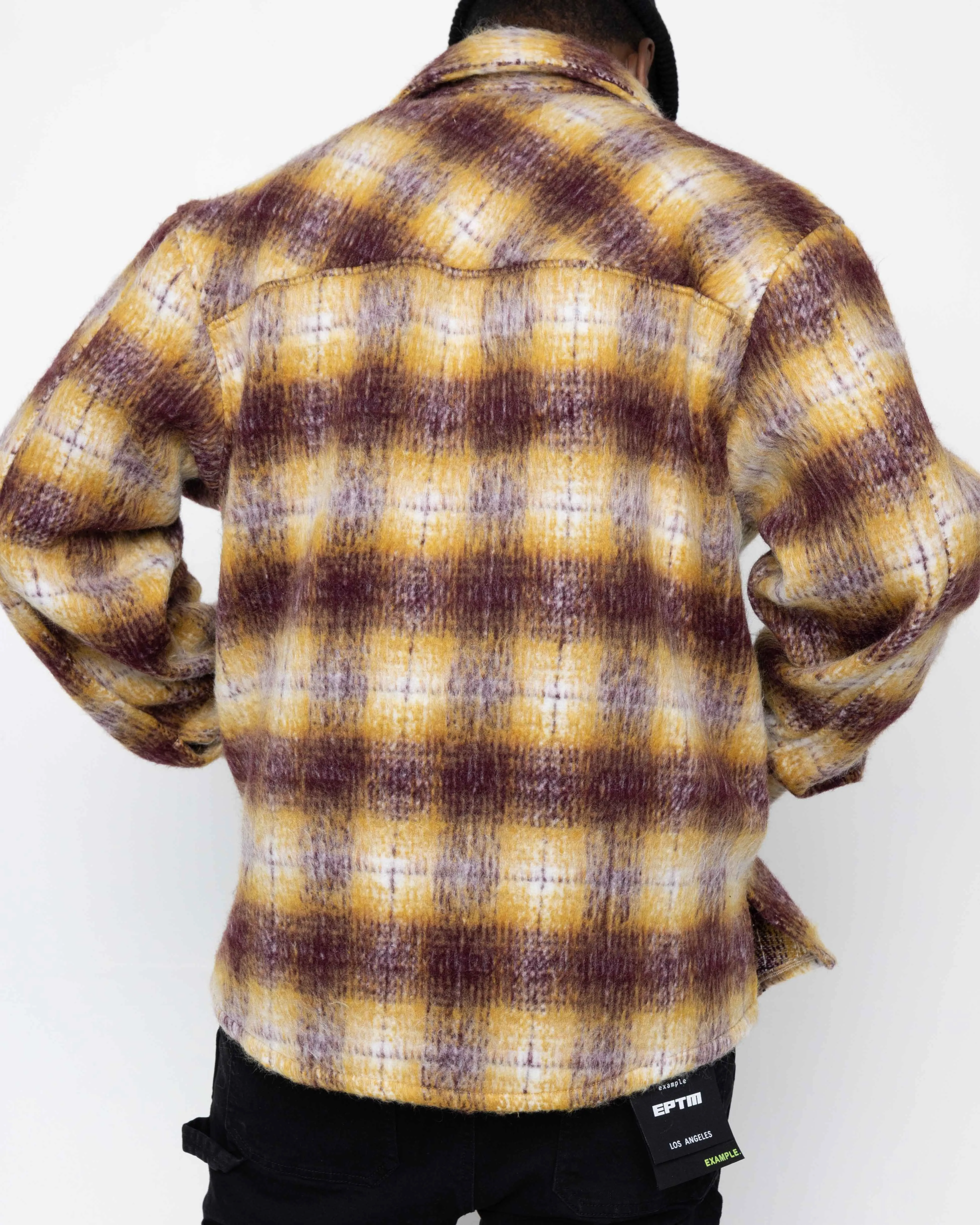 EPTM BIG N TALL SIDE SLIT FLANNEL-MUSTARD