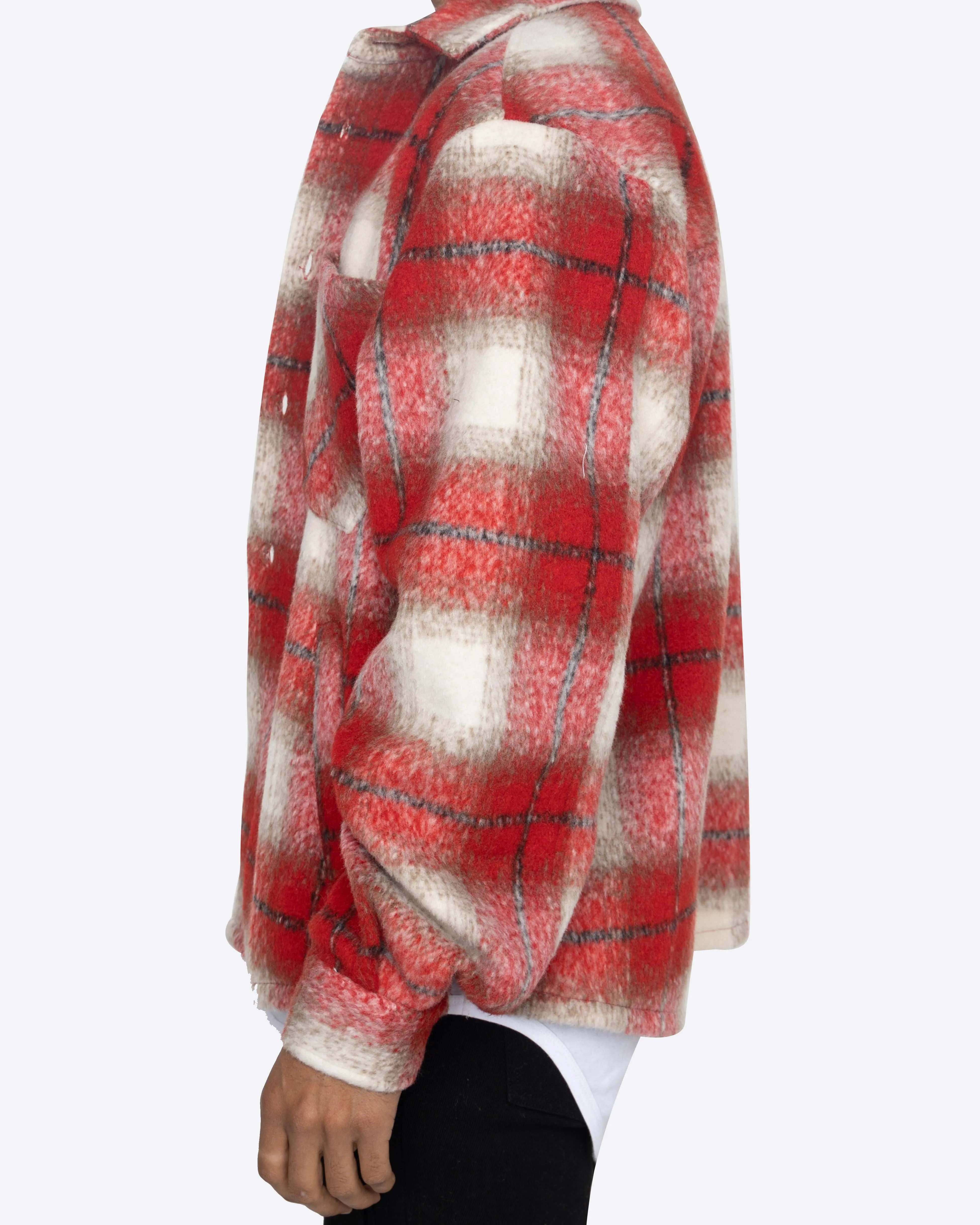 EPTM BIG N TALL SLIT FLANNEL SHIRT-RED