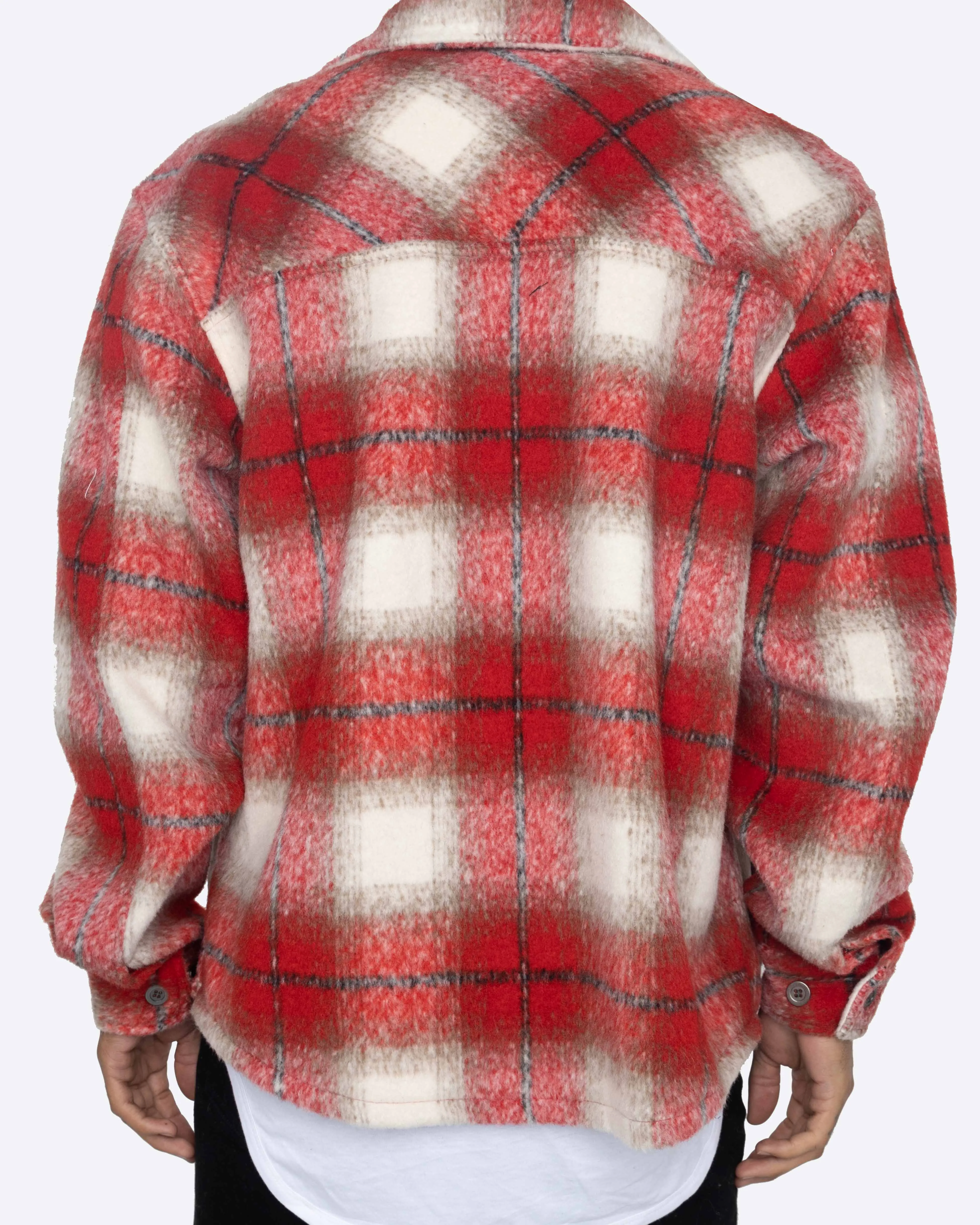 EPTM BIG N TALL SLIT FLANNEL SHIRT-RED