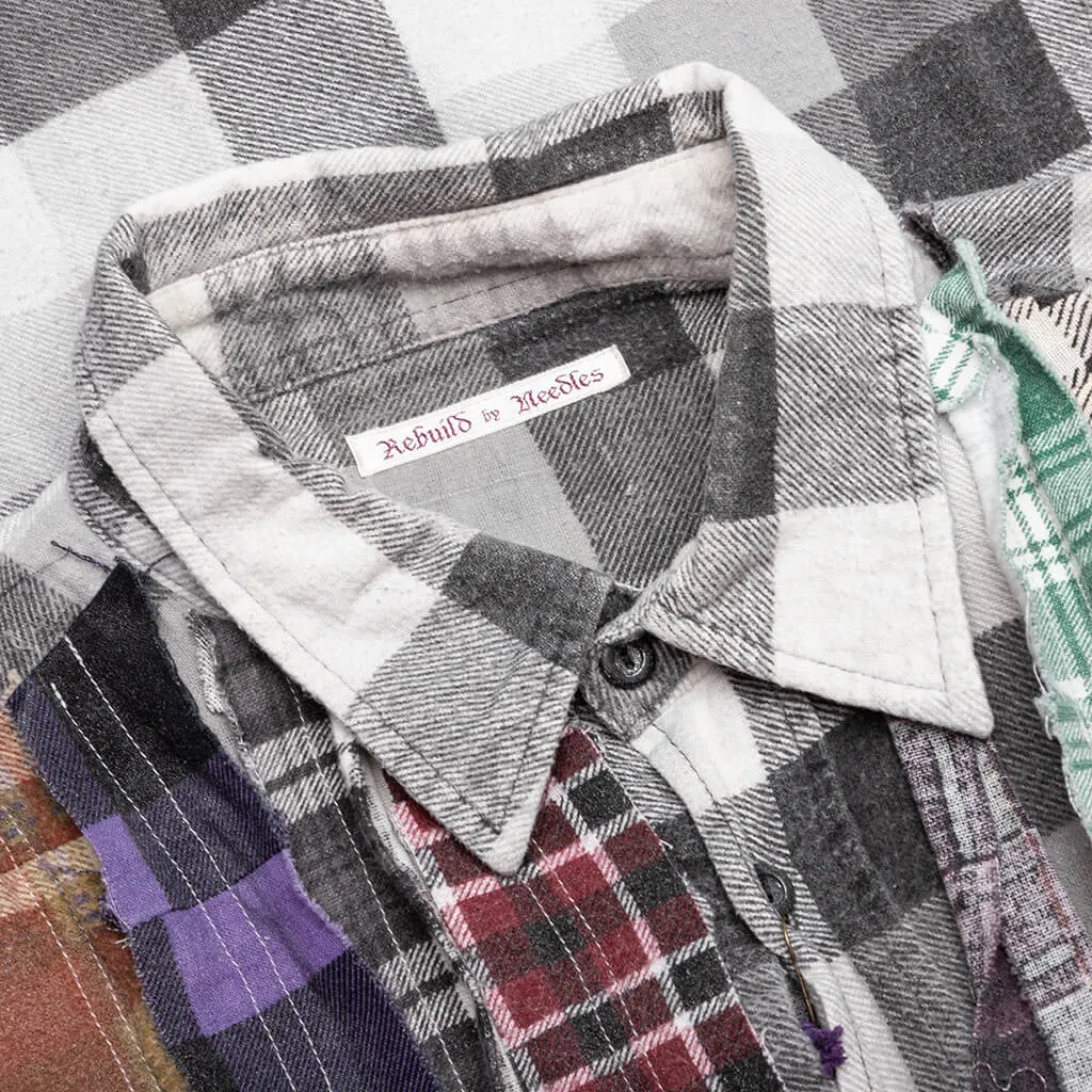 Flannel Shirt Ribbon Wide Reflection Shirt - Assorted