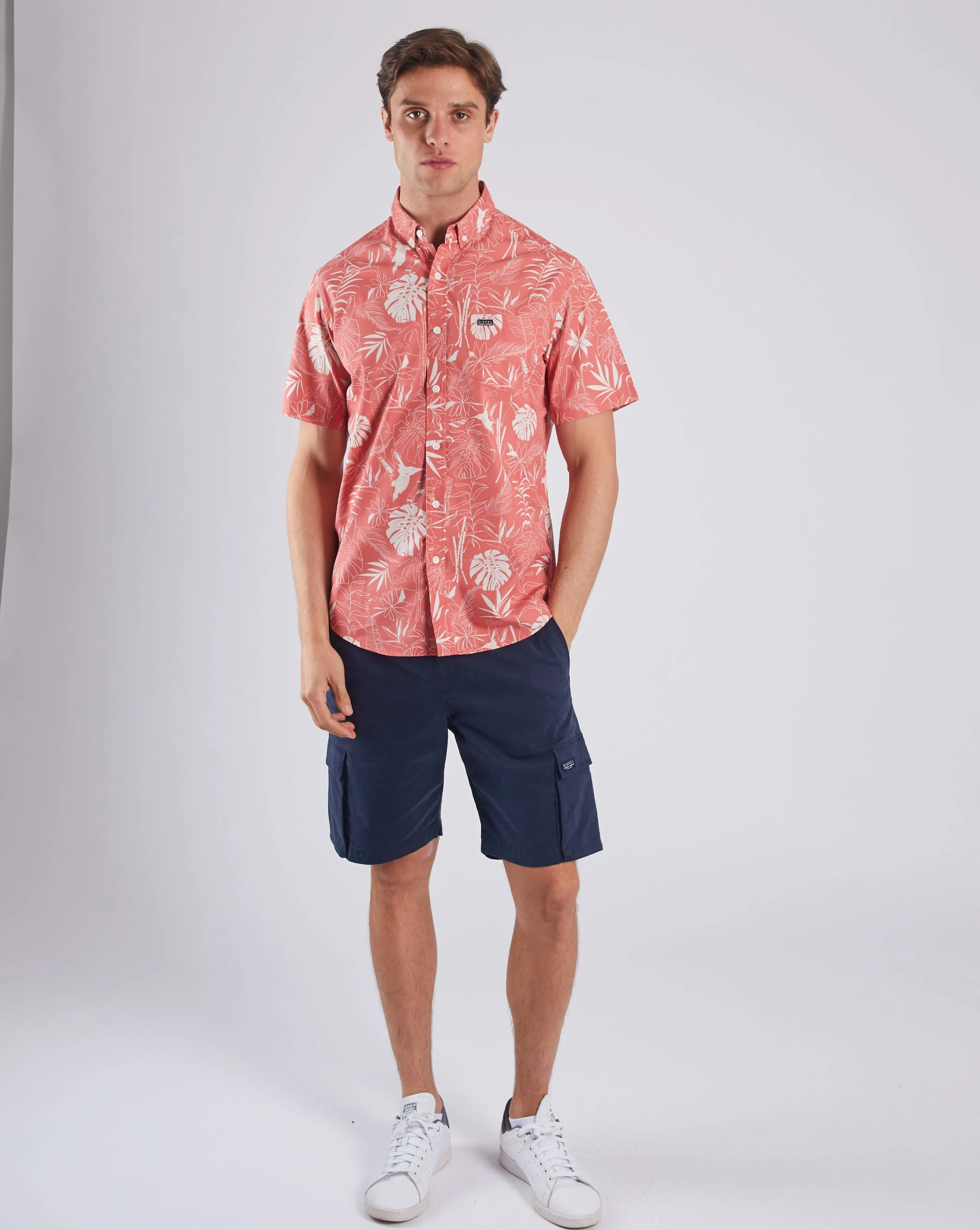 Garner SS Shirt Faded Rose Print