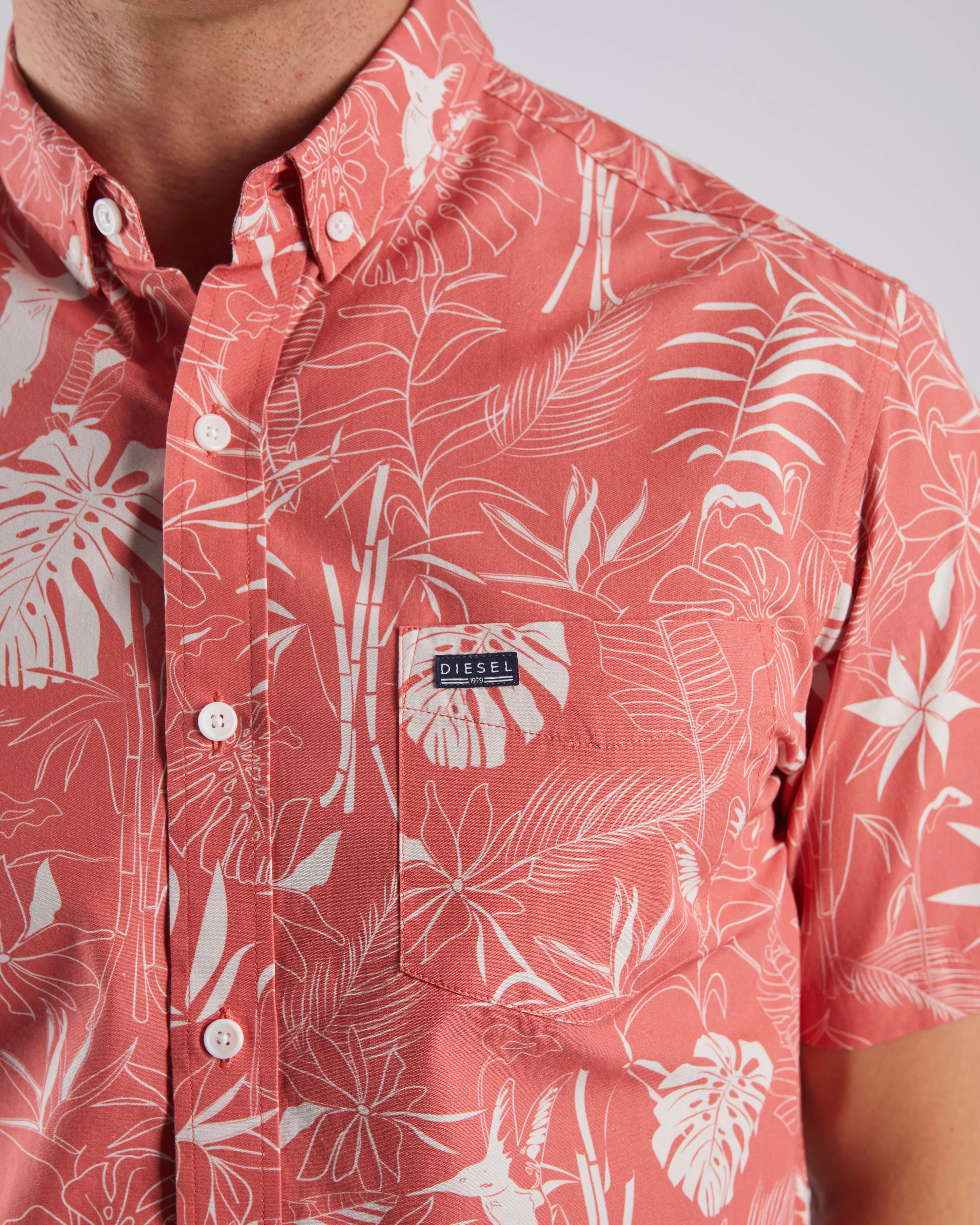 Garner SS Shirt Faded Rose Print