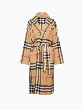 Giant Check Cashmere Robe