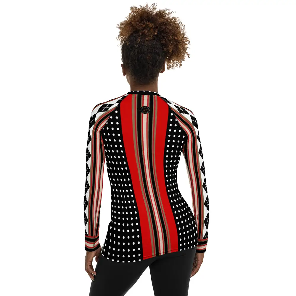 Gold Line Red DLX Fashion Rashguard Top