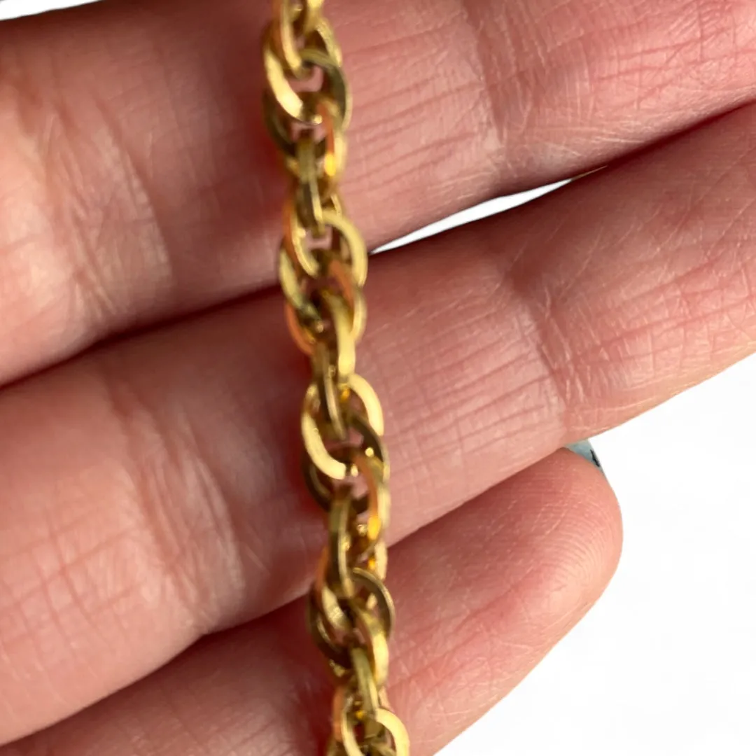 Gold Tone Hand Cuff Necklace