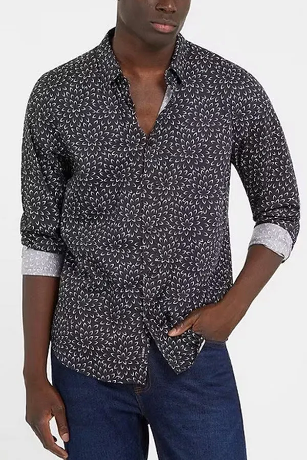 Guess Detached Flower Luxe Stretch Poplin Shirt