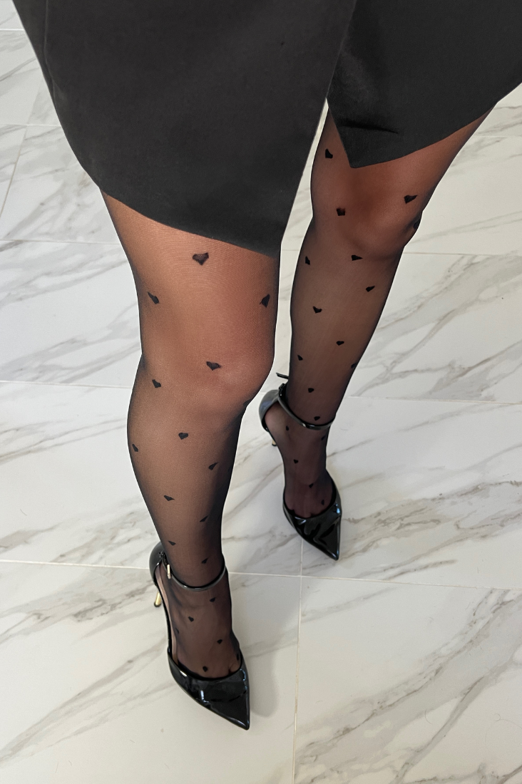 Heart Tights - Black