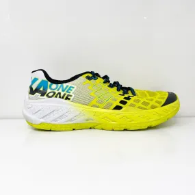 Hoka One One Mens Clayton 1012271 CSWH Yellow Running Shoes Sneakers Size 9.5