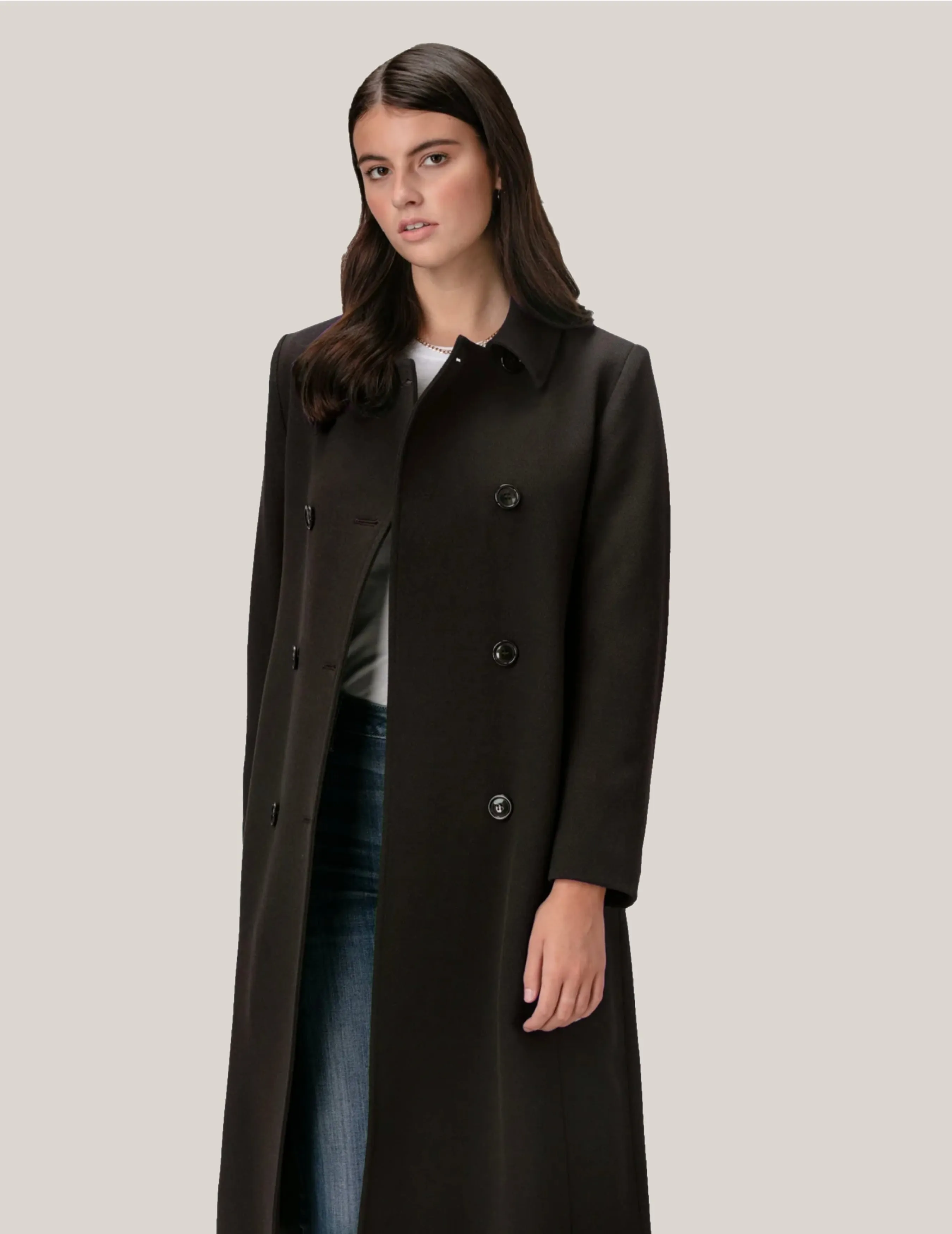 HOLLY Merino Wool Long Double Breasted Coat 2140M/W