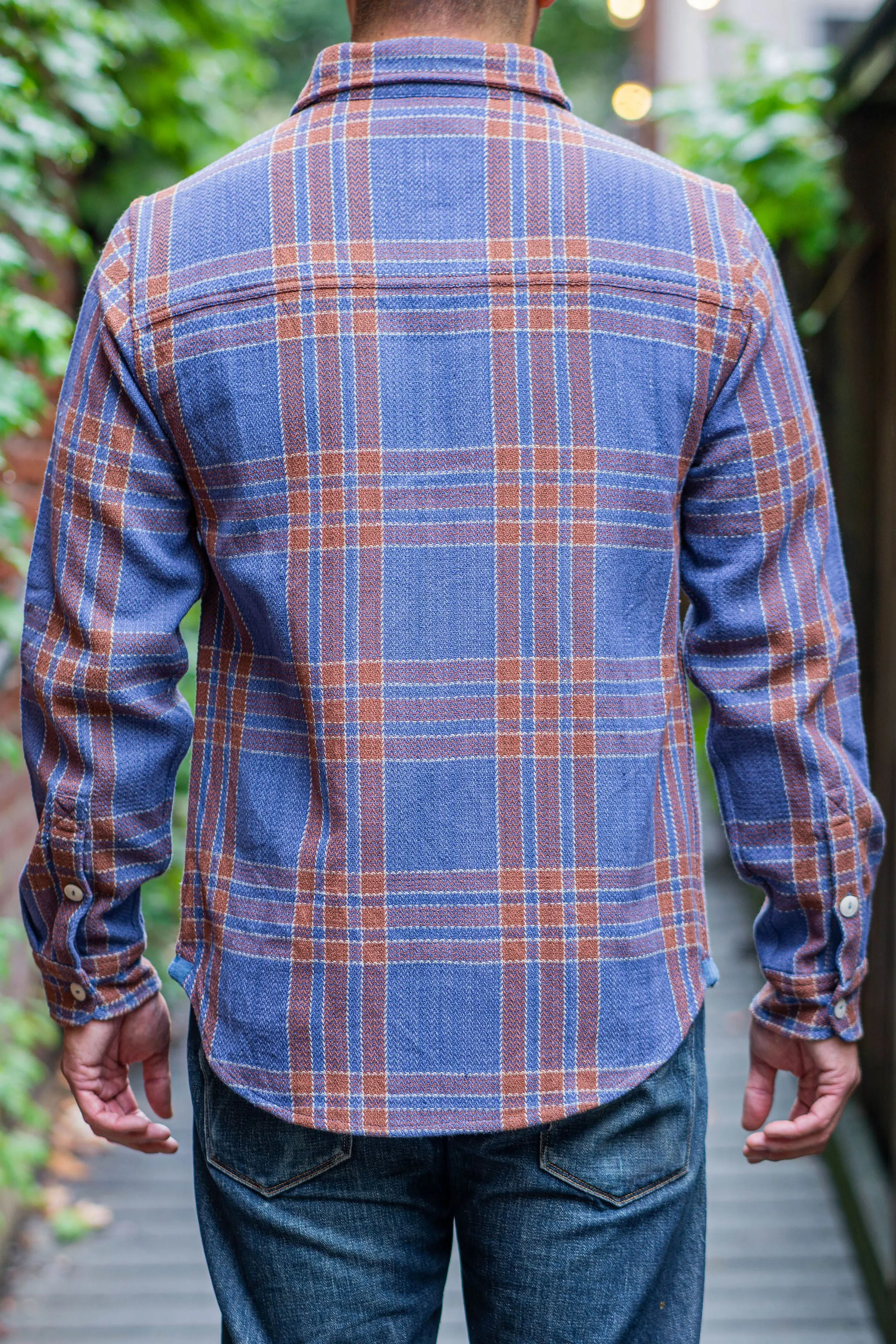 Indi + Ash LS Ames Workshirt - Indigo Big Plaid