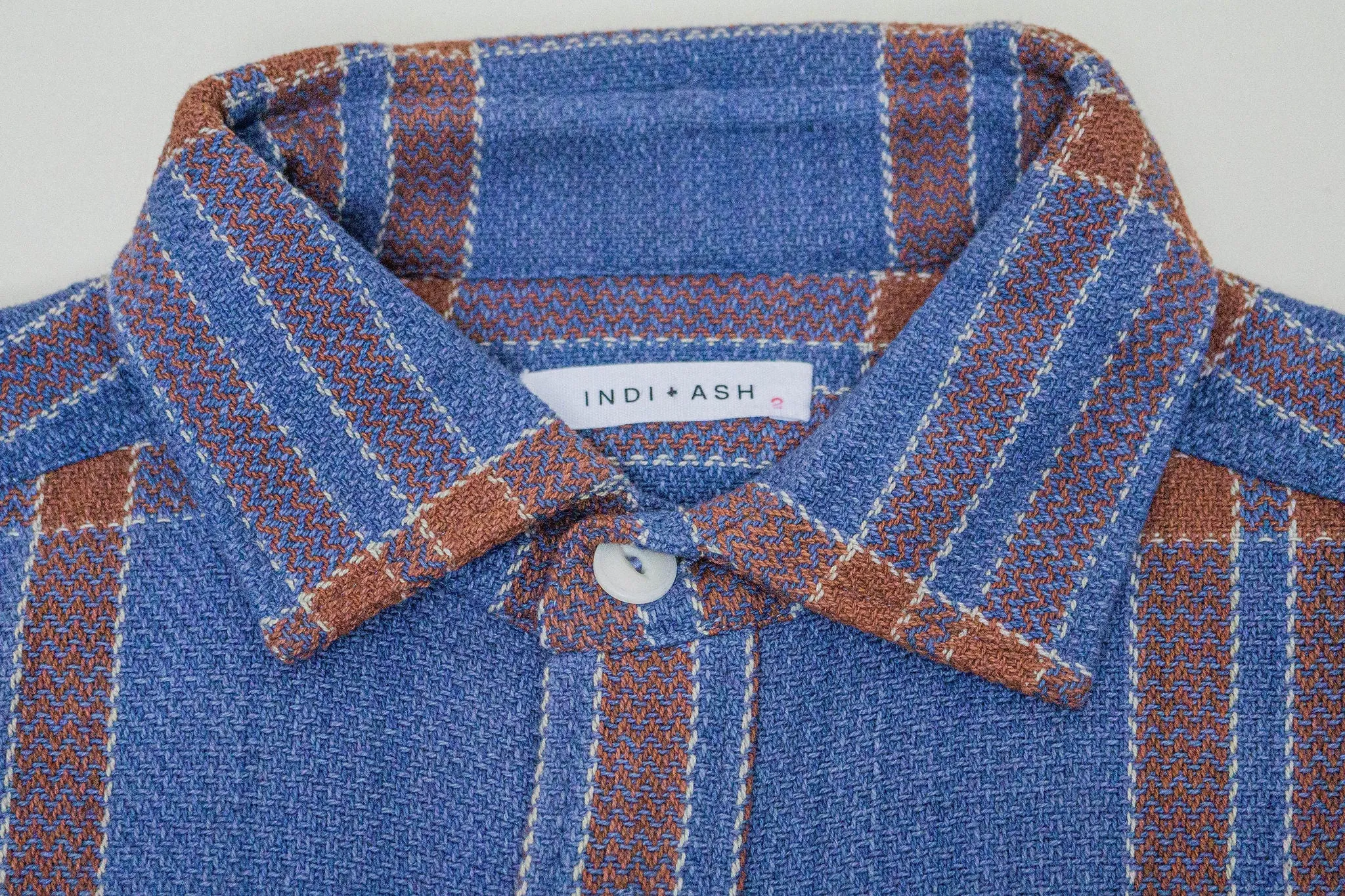 Indi + Ash LS Ames Workshirt - Indigo Big Plaid