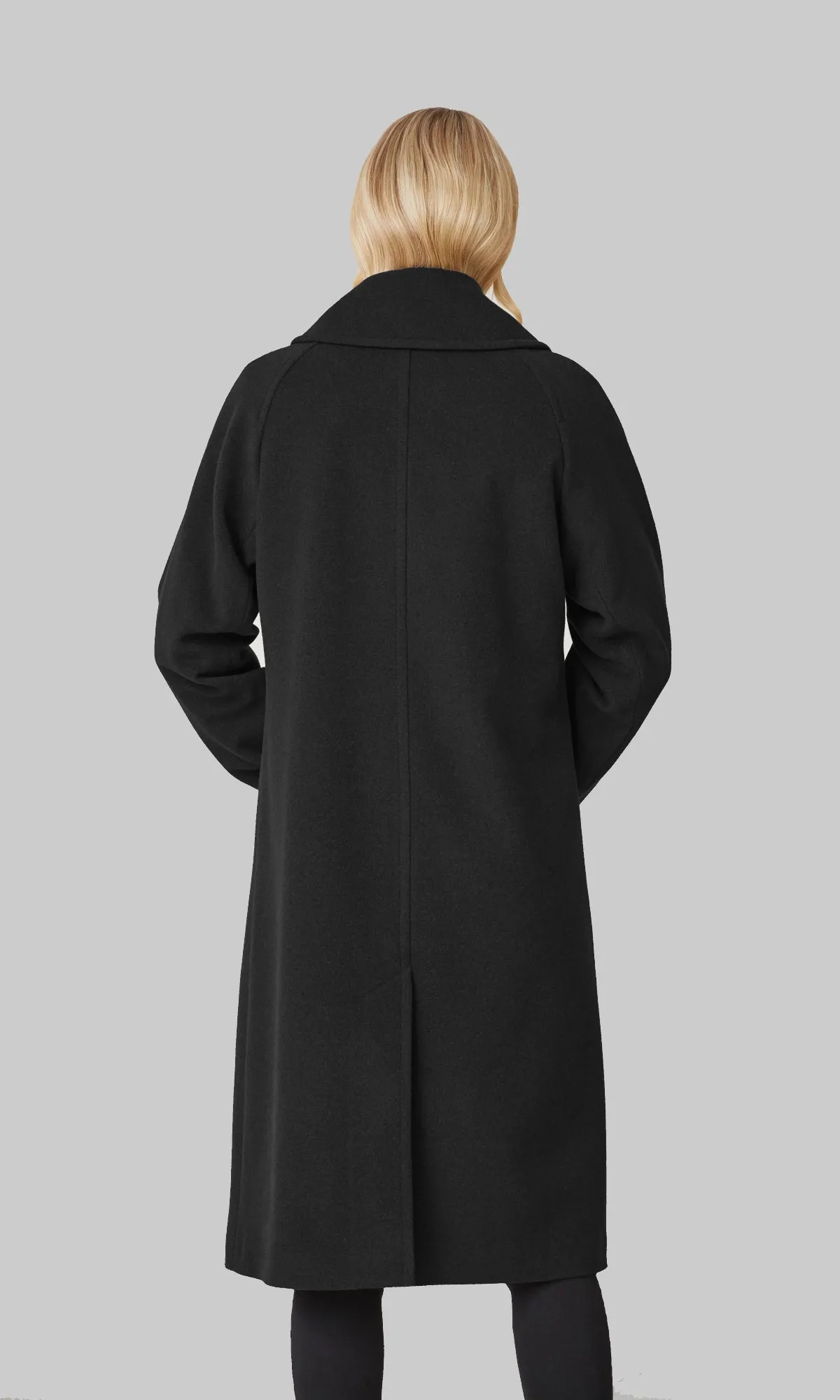 INGE Long Wool Coat with Notch Collar 1215