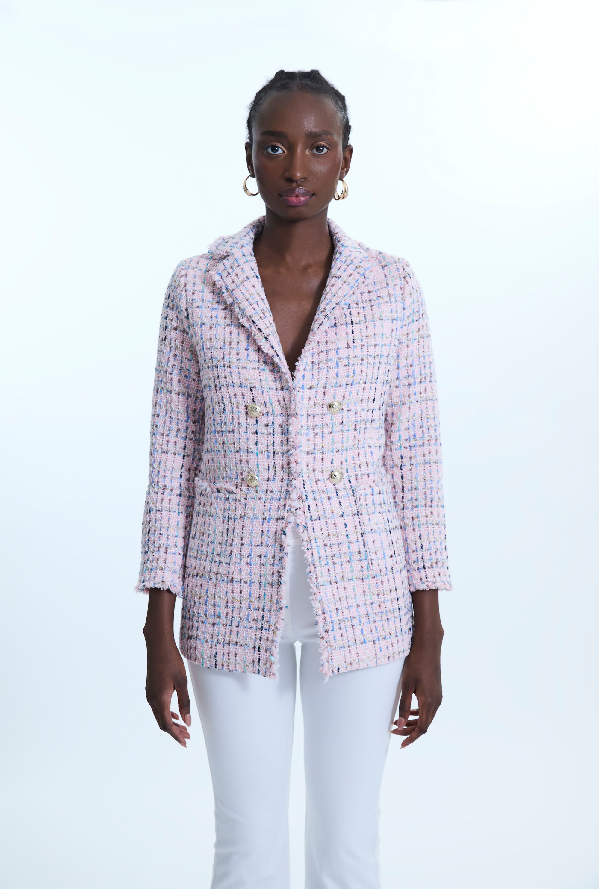 Italian Pink Tweed Blazer