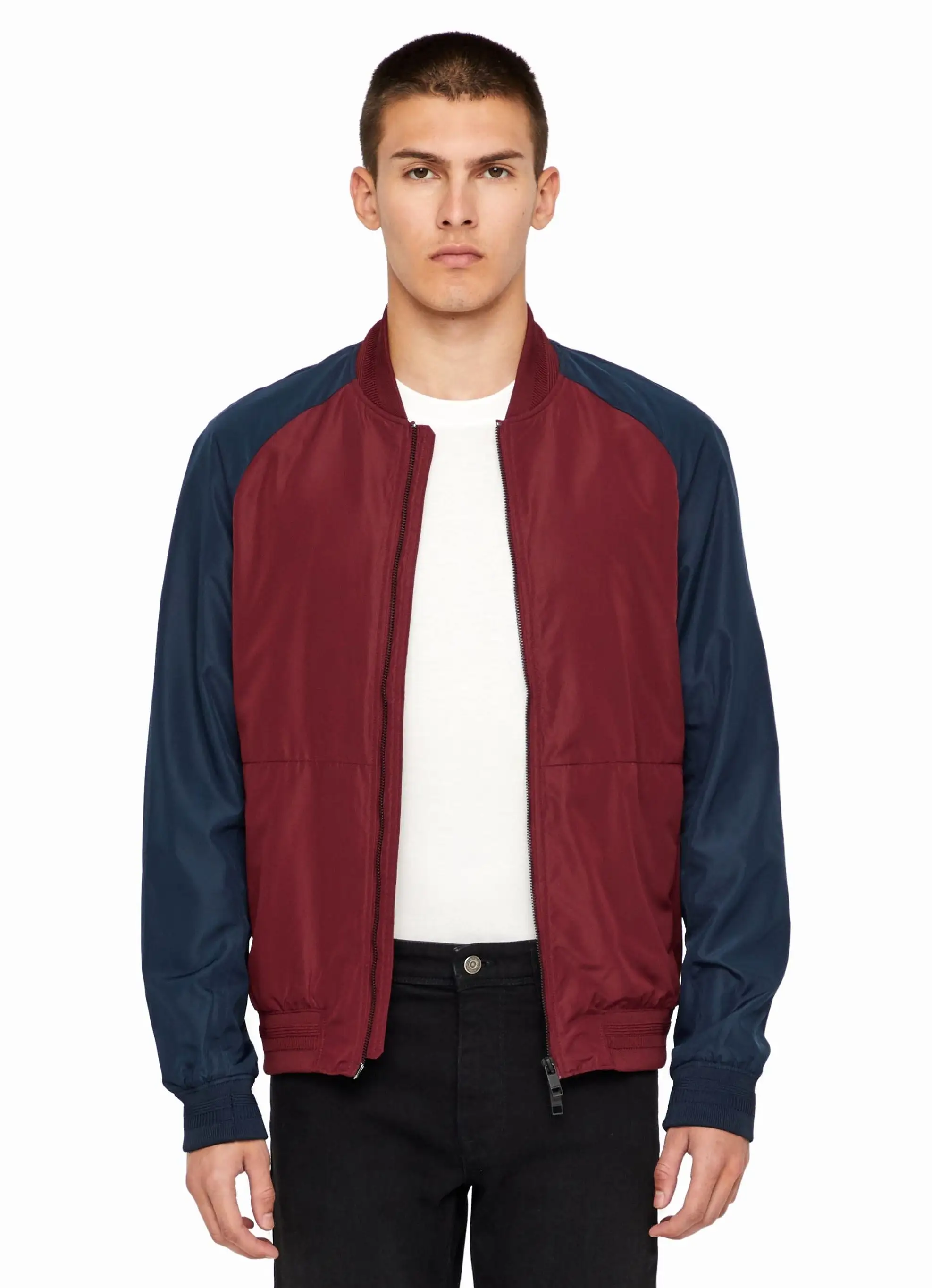 J.Lindeberg Mens Action Bomber Jacket - ZINFANDEL