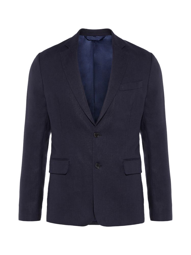 J.Lindeberg Mens Hopper Soft Tech Linen Blazer - JL NAVY