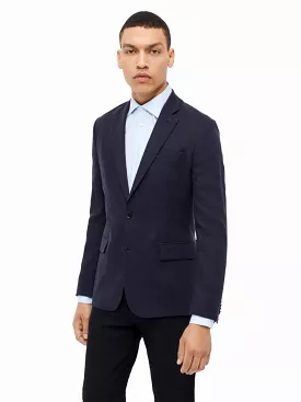 J.Lindeberg Mens Hopper Soft Tech Linen Blazer - JL NAVY