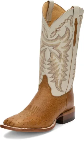 Justin Antique Saddle Smooth Ostrich Men's Boot