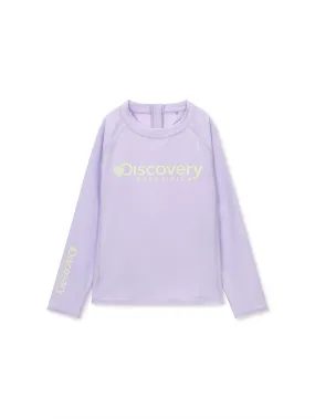 [KIDS] Big Logo Half Zip-Up Rashguard Violet