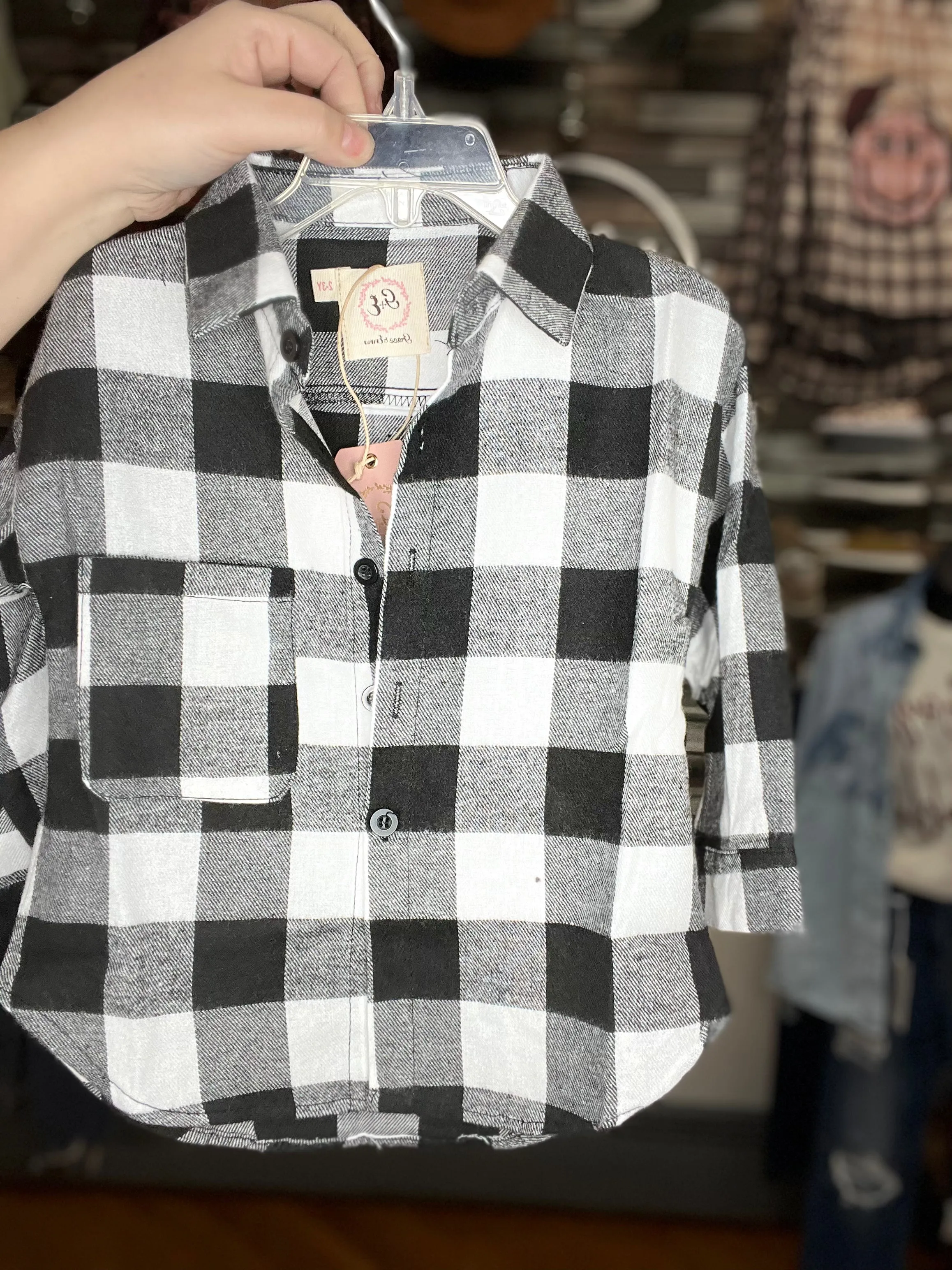 Kids Buffalo Plaid Top