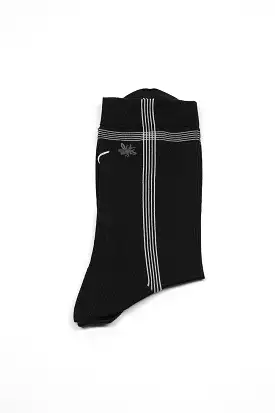 KT-142LS Side Line Socks Black