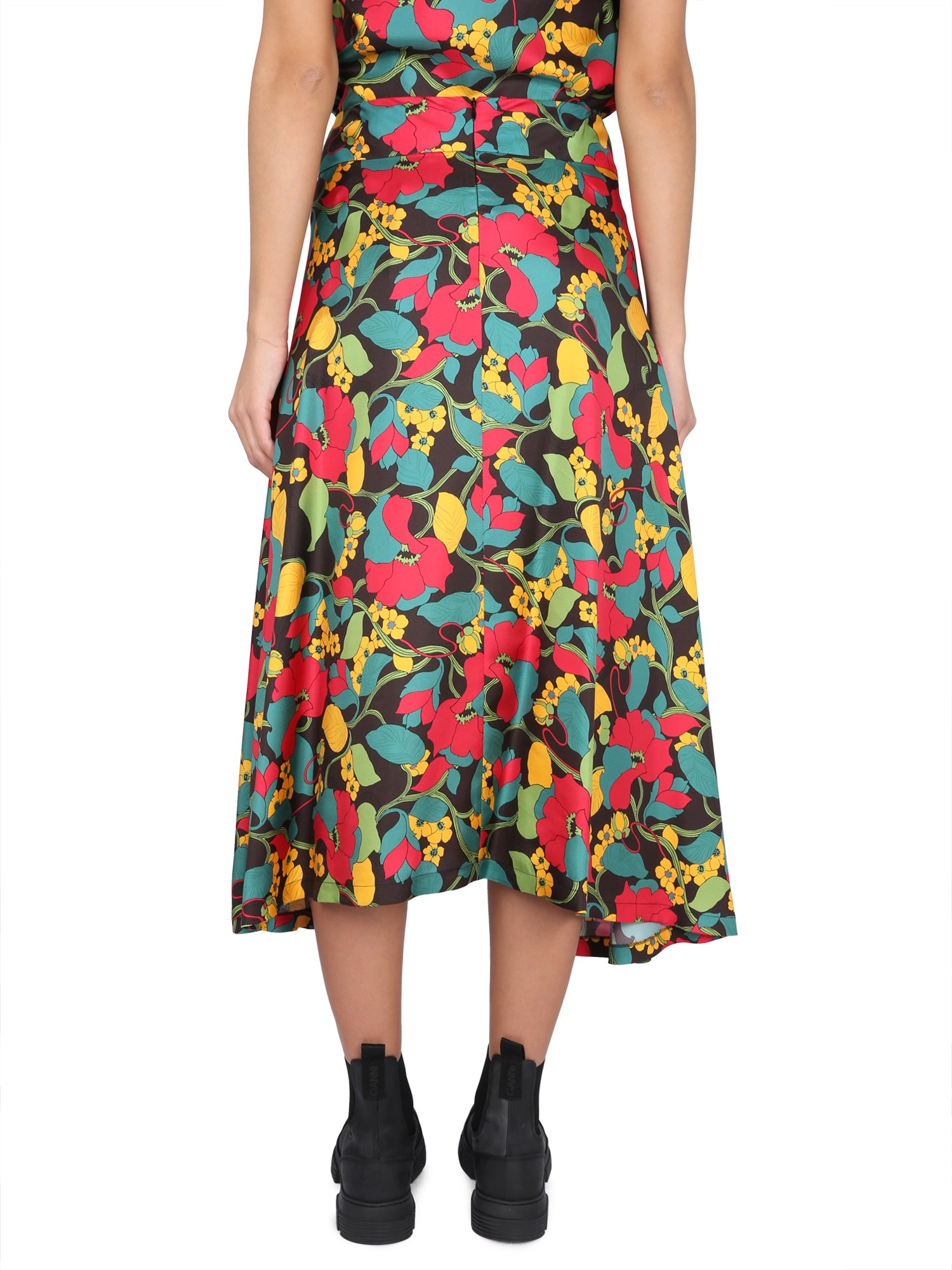 LA DOUBLEJ    MILANO SILK TWILL SKIRT