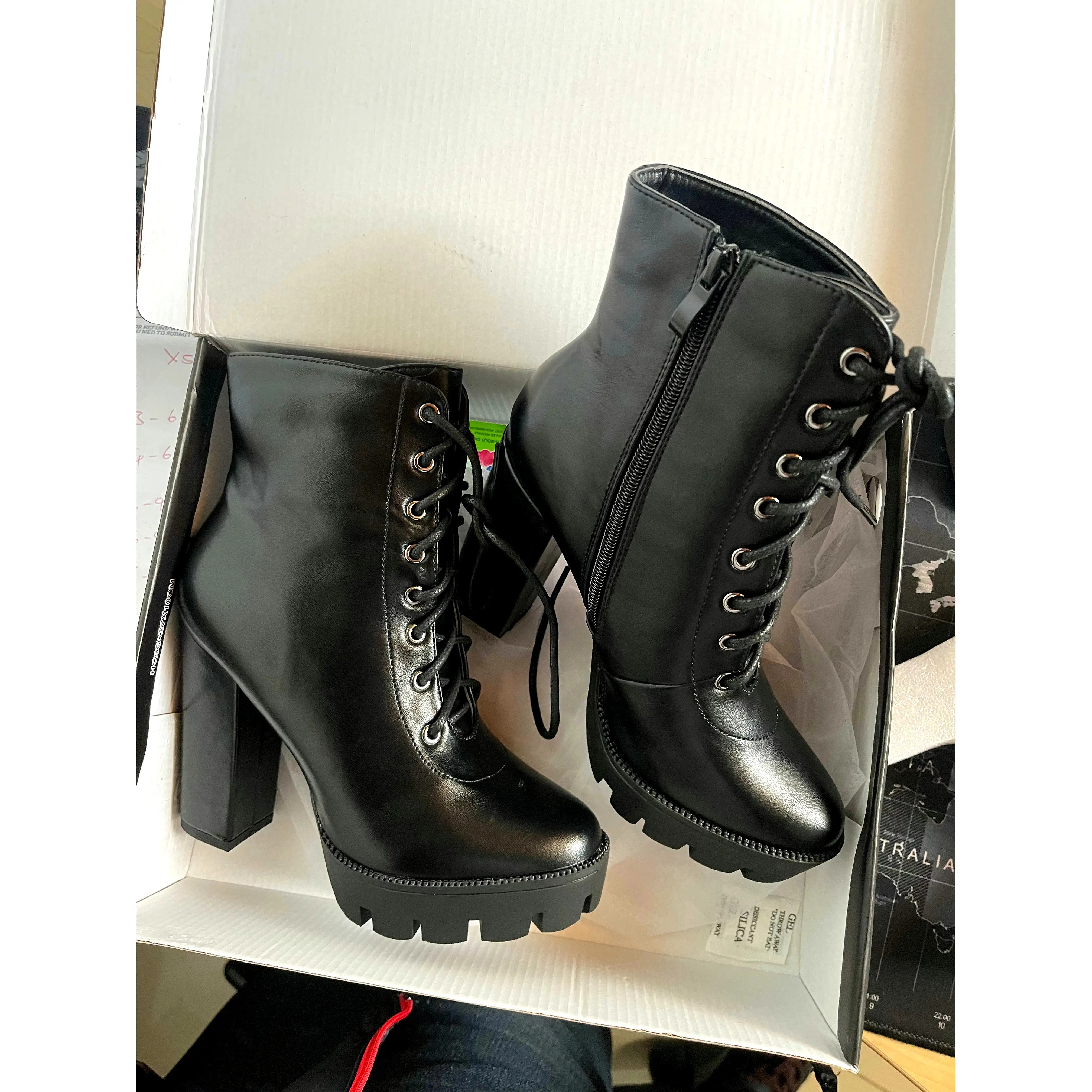 Lace-up Platform Ankle Boots