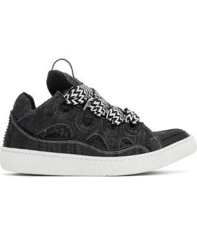 Lanvin Black Curb Denim Sneakers