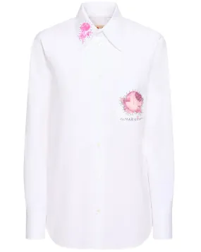 Lily White Embroidered Patchwork Long Sleeve Shirt