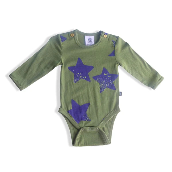 Little Flock of Horrors  - Riley Bodysuit, Sage Stars