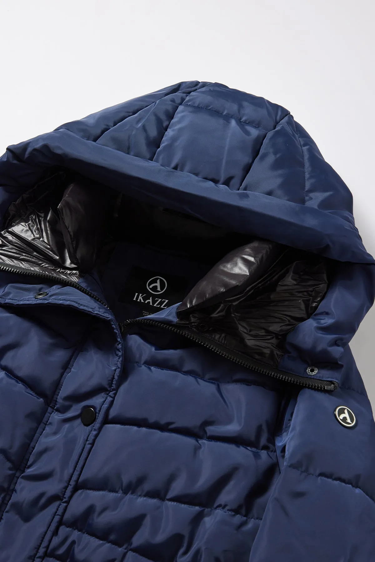 Long Puffer Coat with drop hood