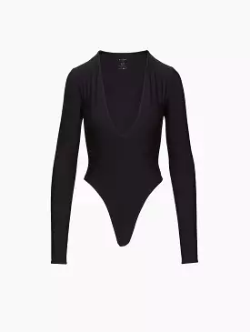 Long Sleeve Deep V Bodysuit