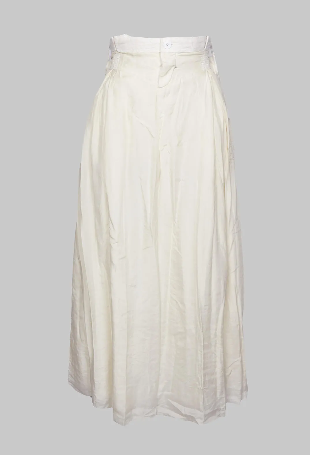 Long Washed Silk Skirt in Ivory