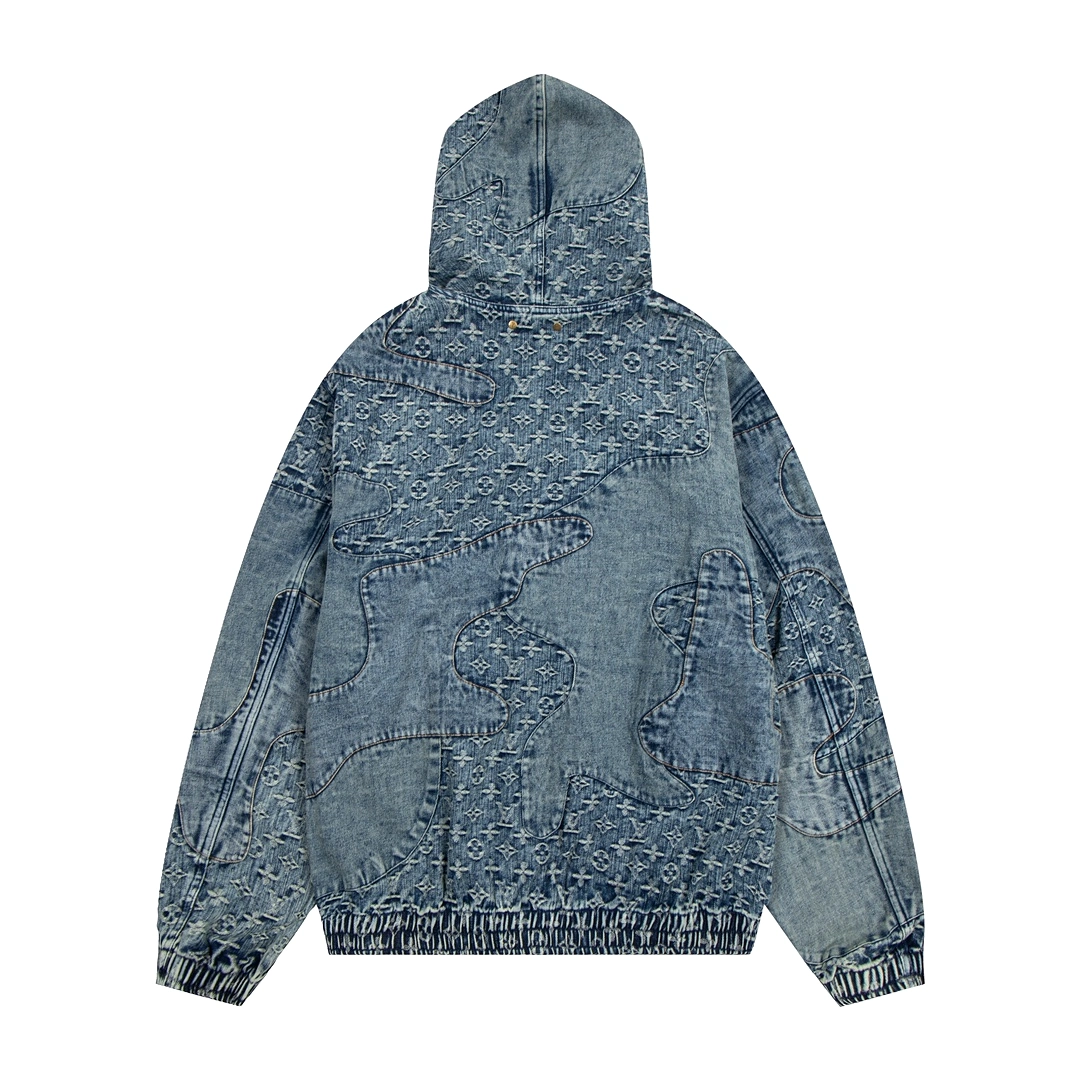 Louis Vuitton patchwork print design denim jacket 12.19