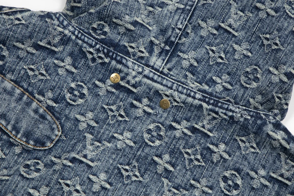 Louis Vuitton patchwork print design denim jacket 12.19