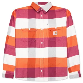 Lyman L/S Shirt - Lyman Check/Kumquat