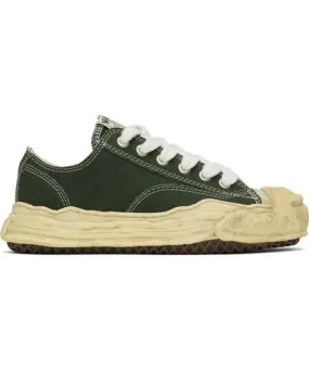 Maison MIHARA YASUHIRO Green Hank OG Dyed Sole Canvas Low-Top Sneakers