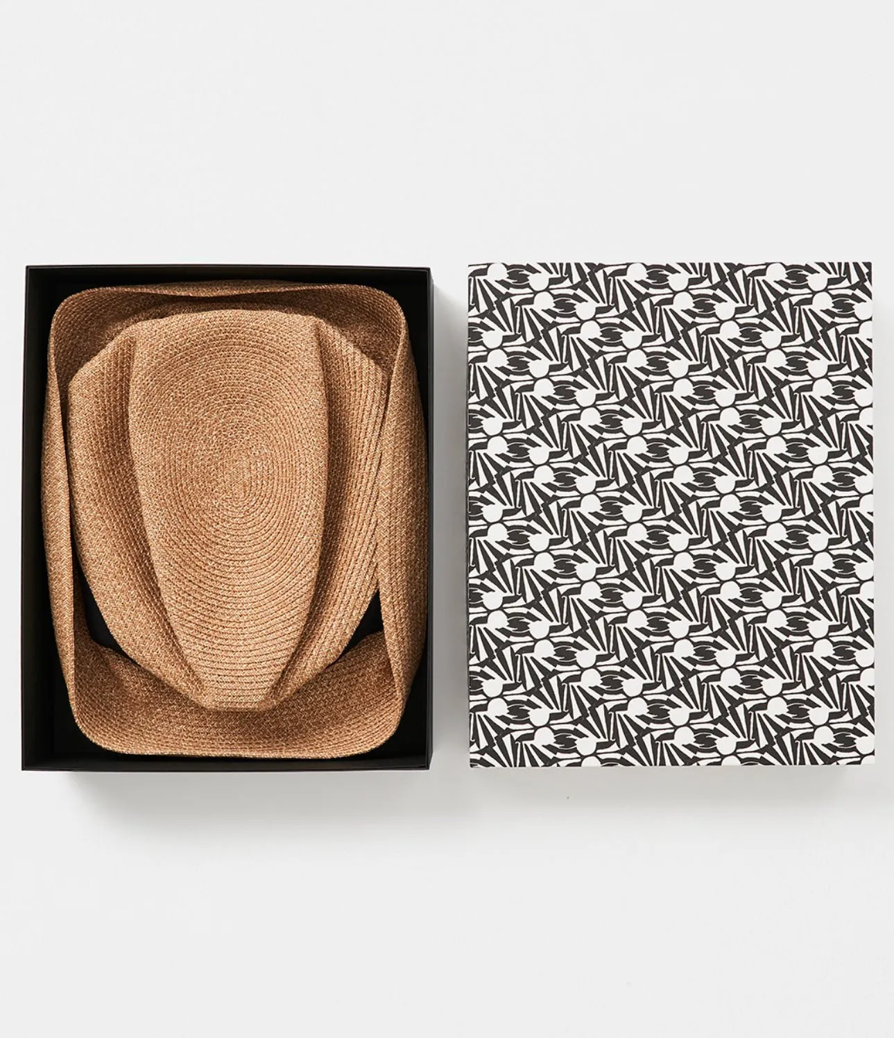 MATURE HA - Boxed Hat Paper Abaca Hat for Men in Bronze Gold