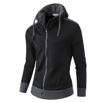 Men Hooded Jackets Coats Sweatshirts Hoodies Sportswear Men's Casual Slim Fit Large Size Zipper Jackets Hombre Coat SM6