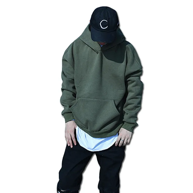 Men Solid Color Hoodies and Sweatshirts Pullovers Sportswear Men's Casual Slim Fit Fleece Hooded Coats SM6