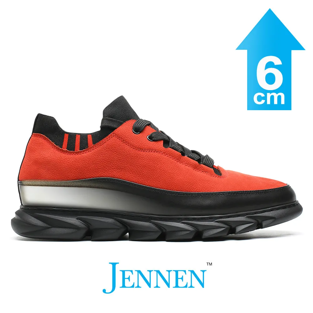 Mr. Bet-David 6cm | 2.4 inches Standout Red Casual Outings Tall Sneakers