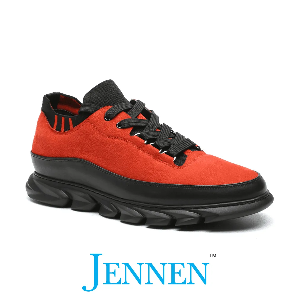 Mr. Bet-David 6cm | 2.4 inches Standout Red Casual Outings Tall Sneakers