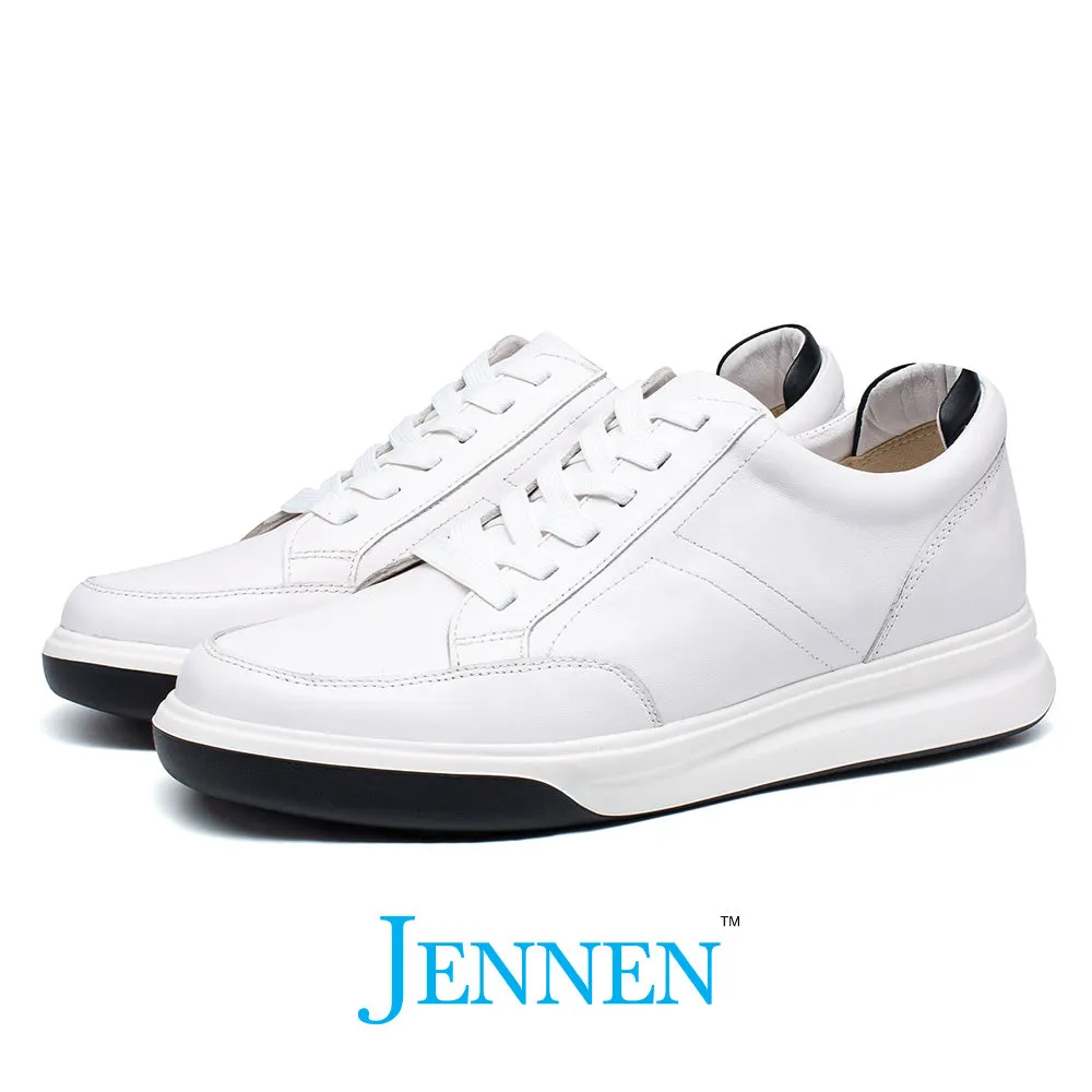 Mr. Federer 7cm | 2.8 inches White Elevated Casual Sneakers for Men