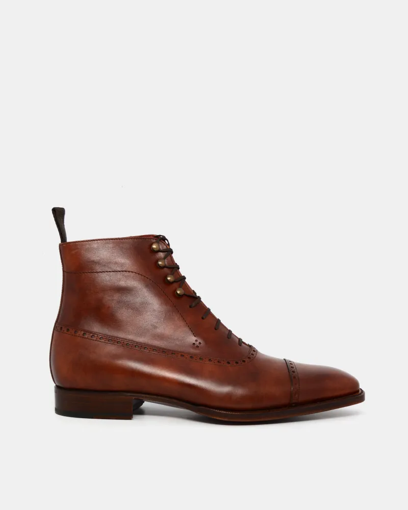 Museum Cognac Balmoral Brogue Boot