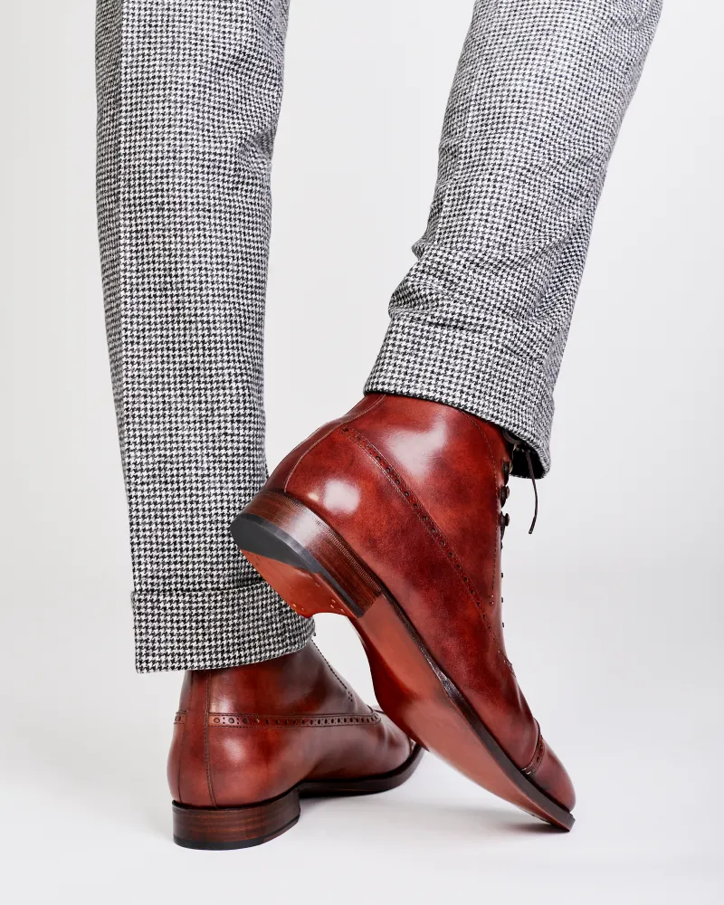 Museum Cognac Balmoral Brogue Boot