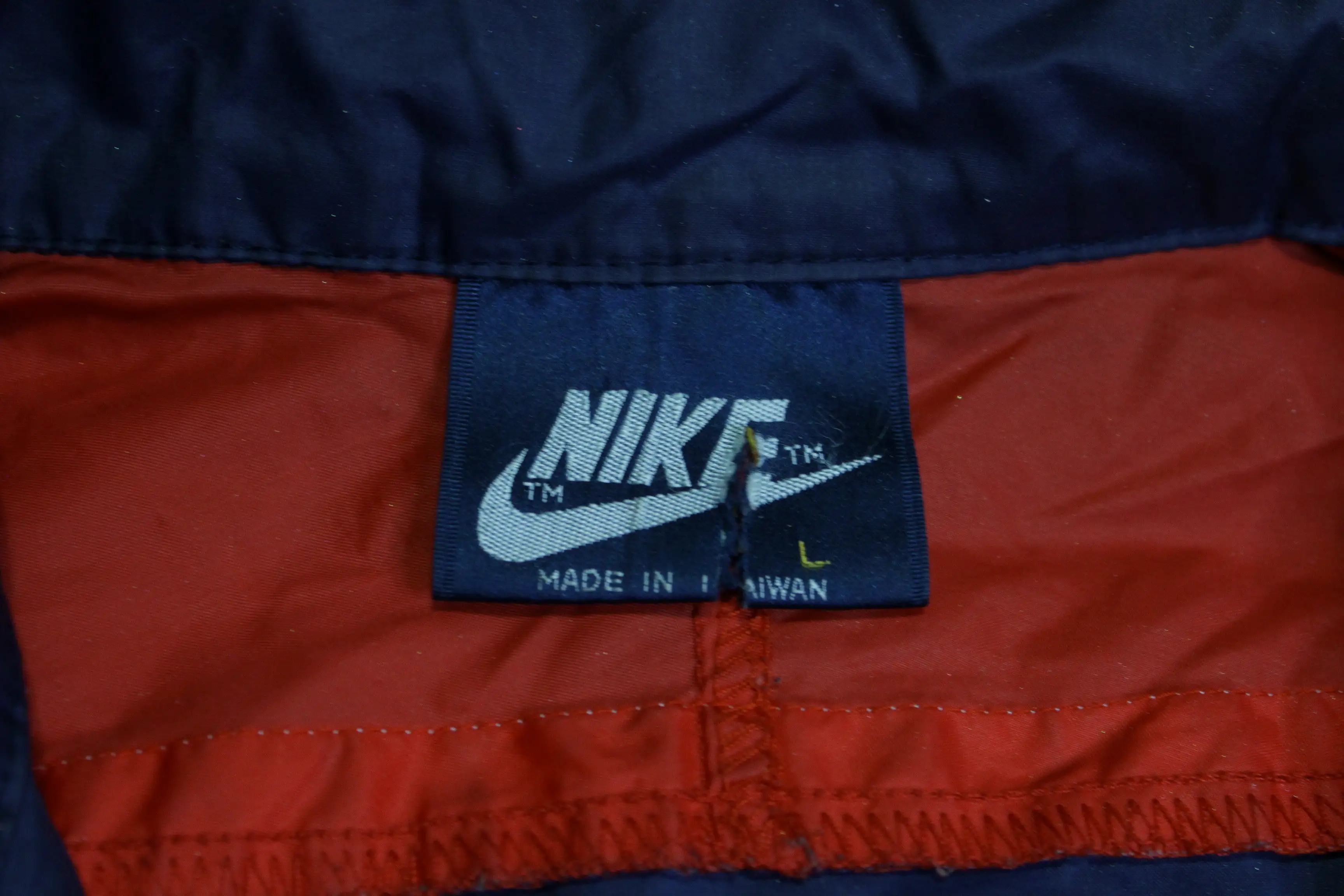 Nike Vintage 80's Pullover Windbreaker Center Pouch Red White Blue Track Jacket