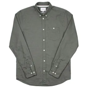 Norse Projects - Anton Brushed Flannel Shirt - Sitka Green