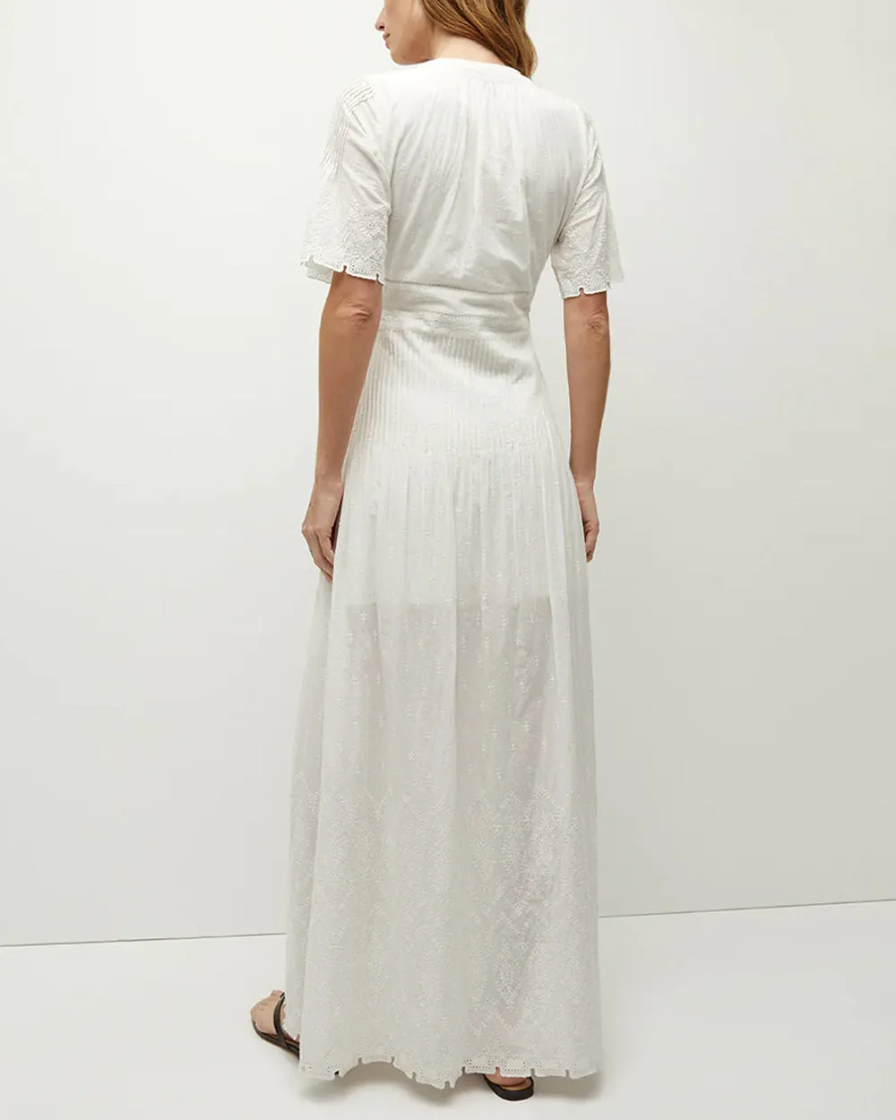 Off White Eyelet Arushi Dress