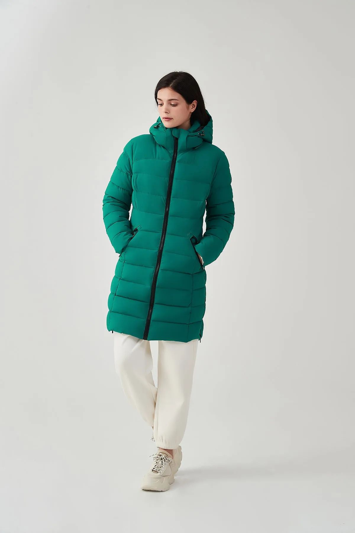 Packable Lightweight Puffer Coat with Hood