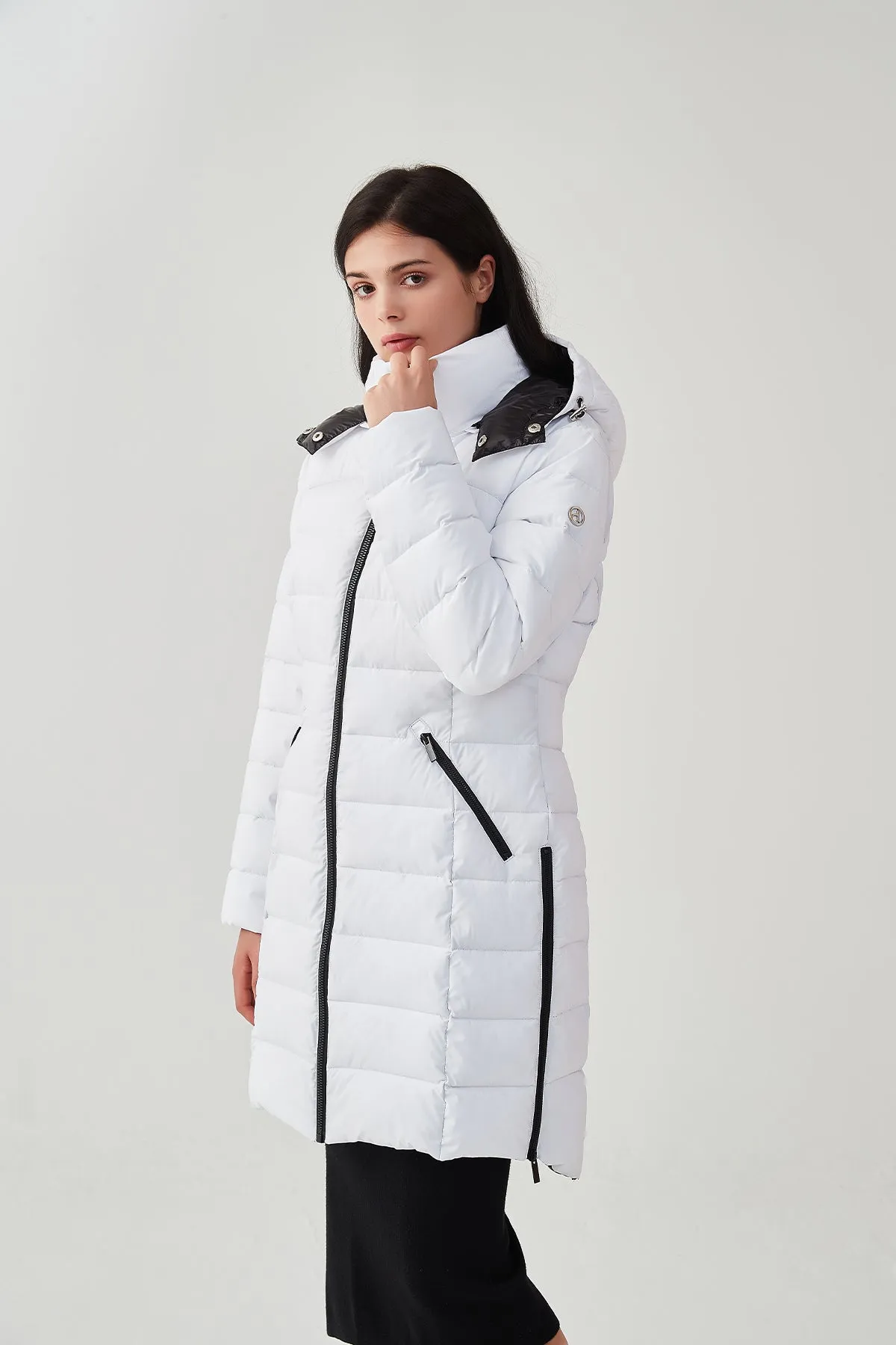 Packable Lightweight Puffer Coat with Hood